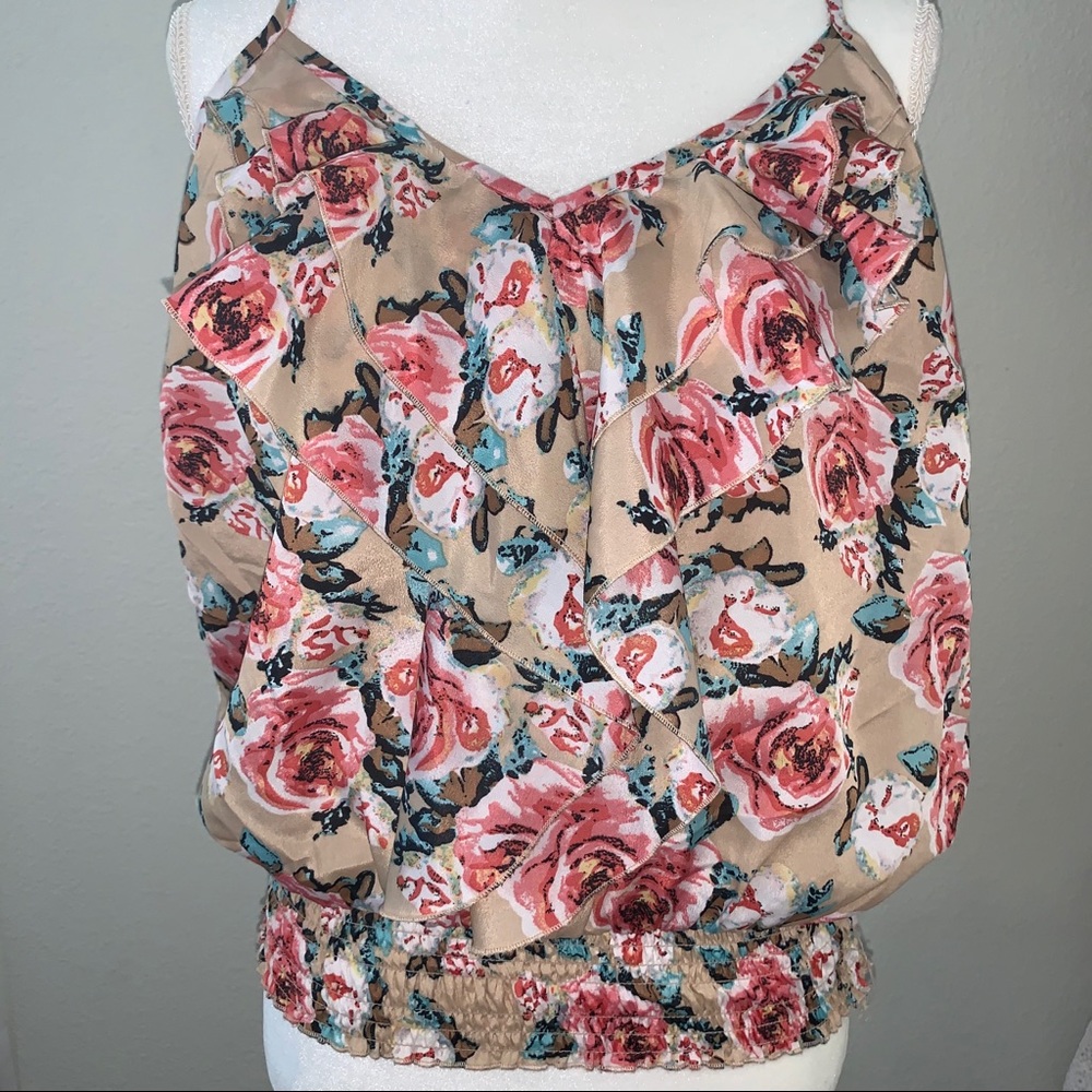 American Rag silk ruffle tank SIZE L